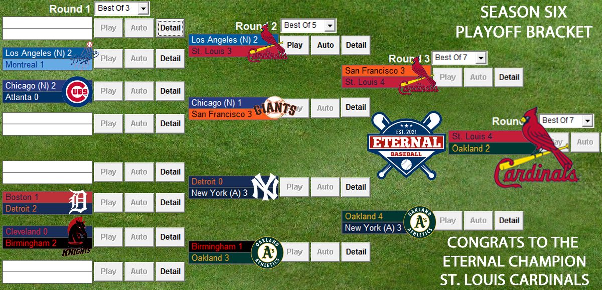 S6 Playoff Bracket 6-22 S6 Opening Day